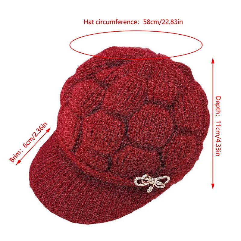 Comodo cappello invernale lavorato a maglia: calore e stile per mamma o nonna