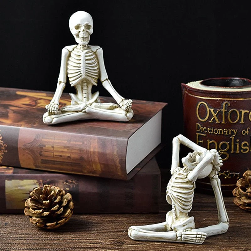 Halloweenbeeldje – Vintage hars in zwart of wit voor vensterbank en hal