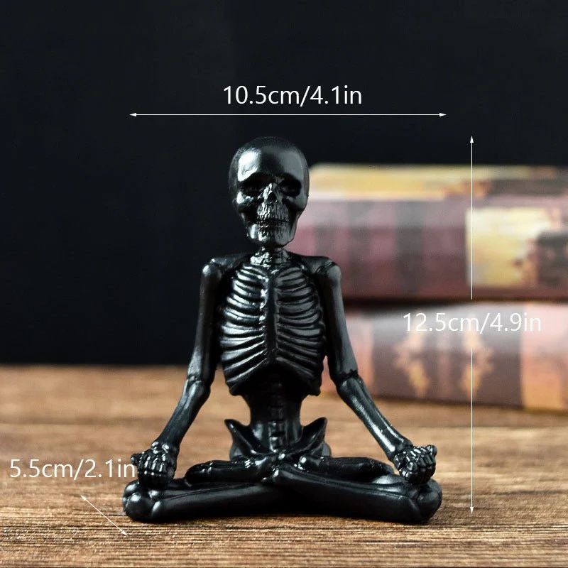 Halloweenbeeldje – Vintage hars in zwart of wit voor vensterbank en hal