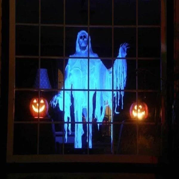 Halloweenprojector – Tien projectievideo's met statief en audio-aansluiting