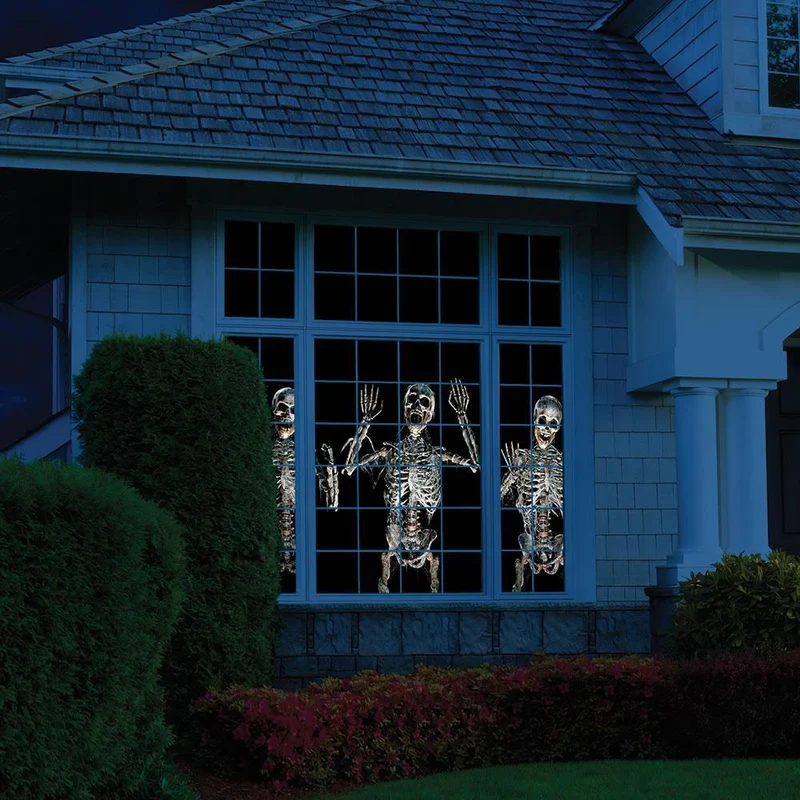 Halloweenprojector – Tien projectievideo's met statief en audio-aansluiting