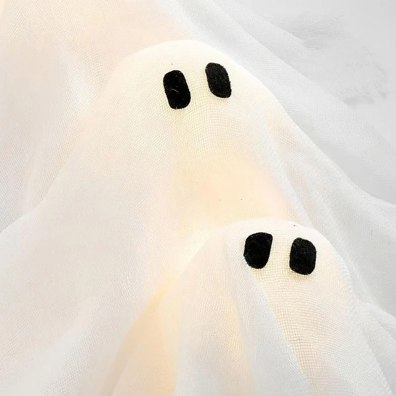 Halloweenkrans – 61 cm met kunstbladeren en 20 warmwitte ledlampjes