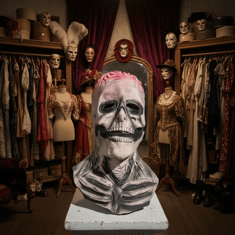 Skeletmasker – Volledig gezichtsmasker van latex met bijpassende hoed