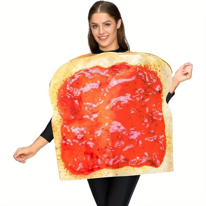 Duokostuum – Pindakaas en jam als toast, over je kleding aan te trekken
