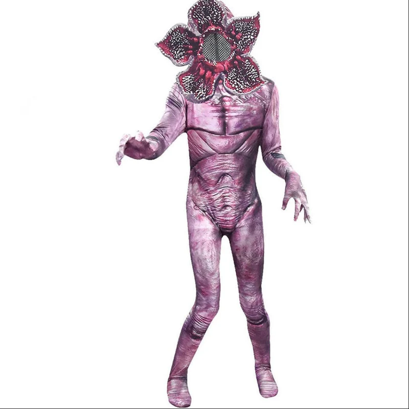 Monsterkostuum – Volledig pak met masker, klauwhandschoenen en rugrits