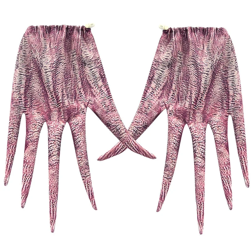 Monsterkostuum – Volledig pak met masker, klauwhandschoenen en rugrits