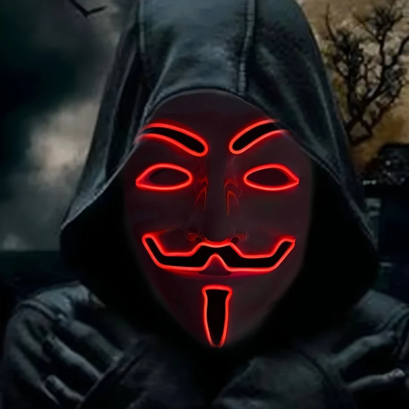 Ledmasker – Oplichtende contour in vijf kleuren voor feesten en cosplay