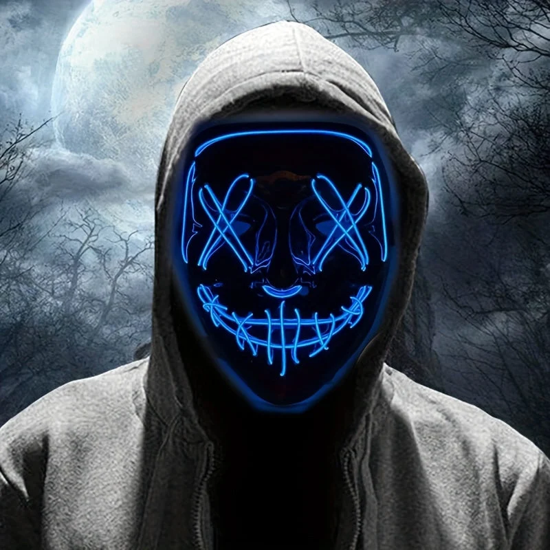 Ledmasker – Oplichtende contour in vijf kleuren voor feesten en cosplay