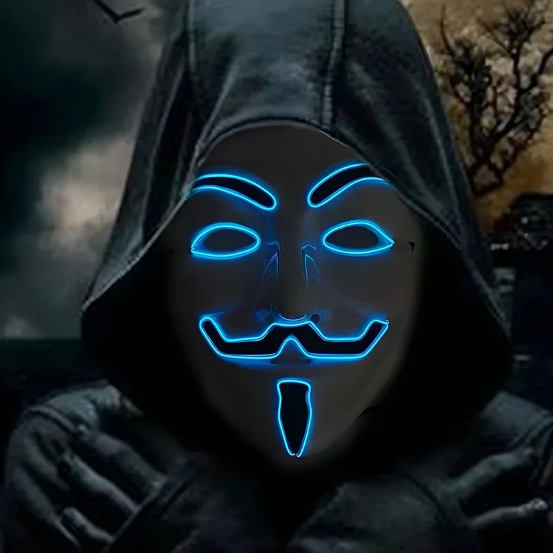 Ledmasker – Oplichtende contour in vijf kleuren voor feesten en cosplay