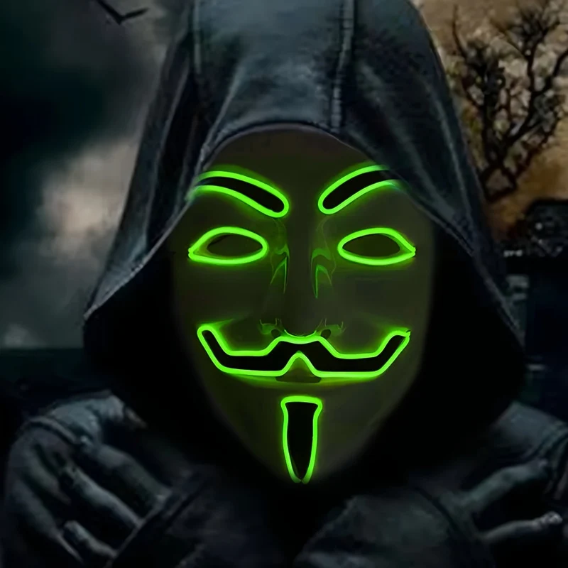 Ledmasker – Oplichtende contour in vijf kleuren voor feesten en cosplay