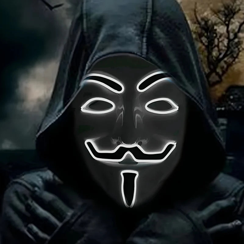 Ledmasker – Oplichtende contour in vijf kleuren voor feesten en cosplay