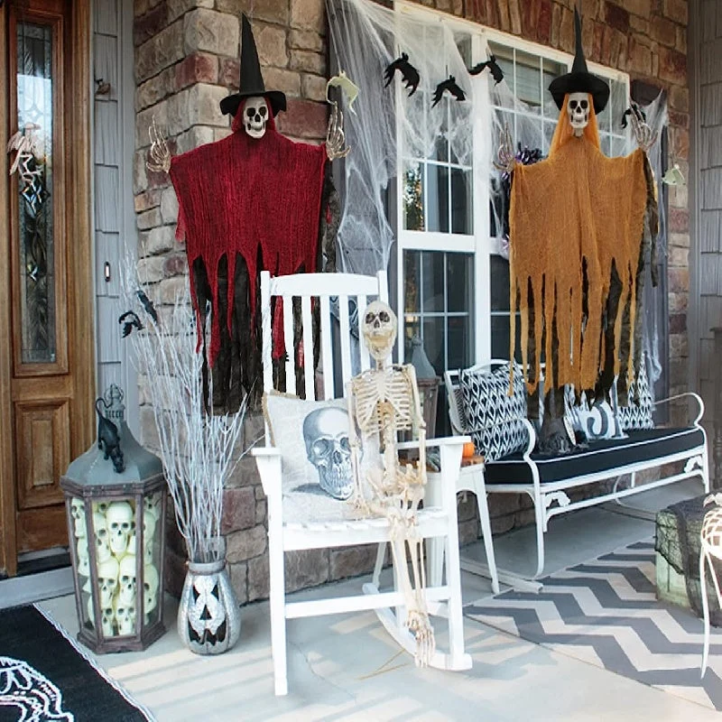 Hangdecoratie spook – Twee figuren van 116 cm met wapperende gewaden