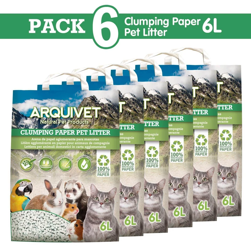 Clumping Paper Pet Litter - Arena aglomerante de papel