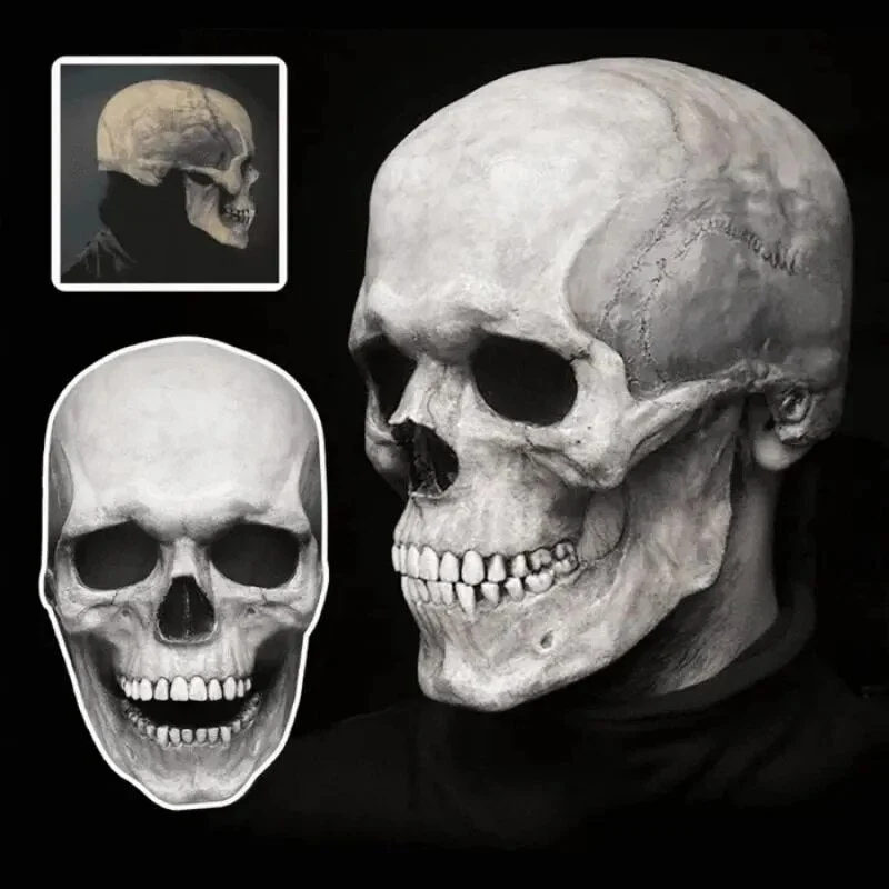 Schedelmasker – Latex hoofdmasker met beweegbare kaak voor Halloween