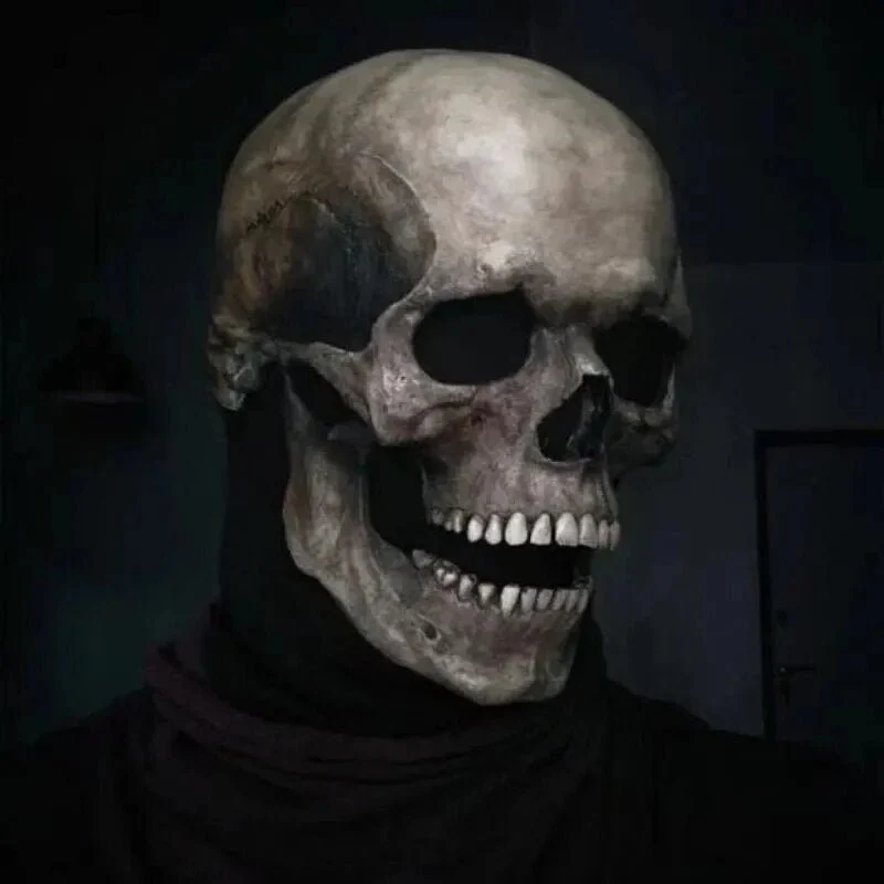 Schedelmasker – Latex hoofdmasker met beweegbare kaak voor Halloween