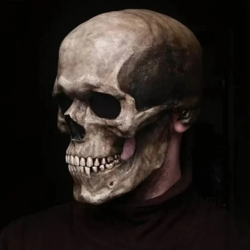 Schedelmasker – Latex hoofdmasker met beweegbare kaak voor Halloween