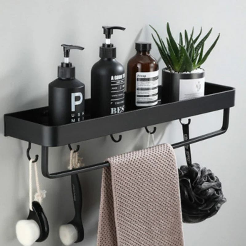 Badkamerplank zonder boren – Aluminium, zelfklevend en 30 tot 50 cm breed