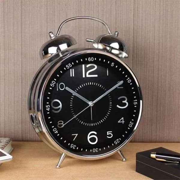 Wekker XL – Retro wijzerplaat van 23,5 cm op één AA-batterij