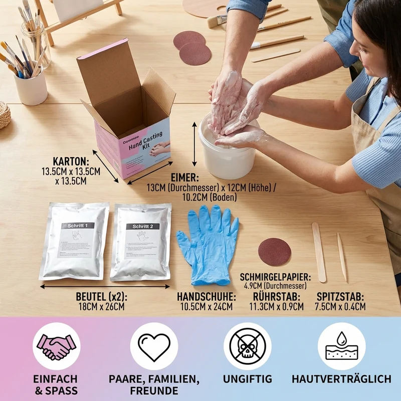 Handafdrukset – Gipsafgietsel in 3D voor stellen en gezinnen