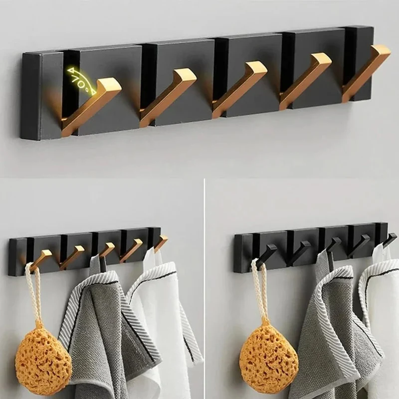 Wandhaak opvouwbaar – Aluminium haakrail met plak- of schroefmontage