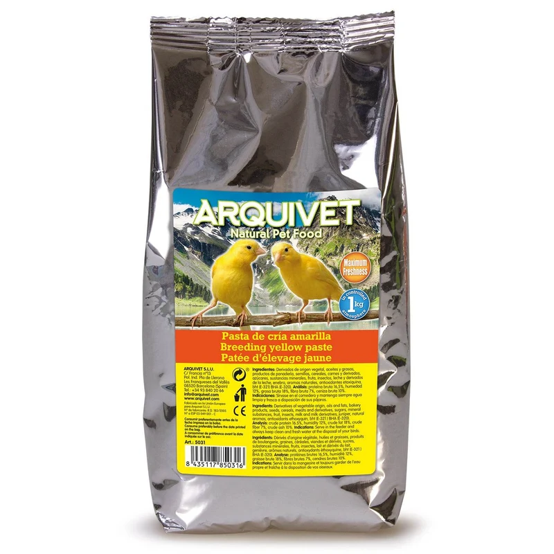 Pasta de cría amarilla