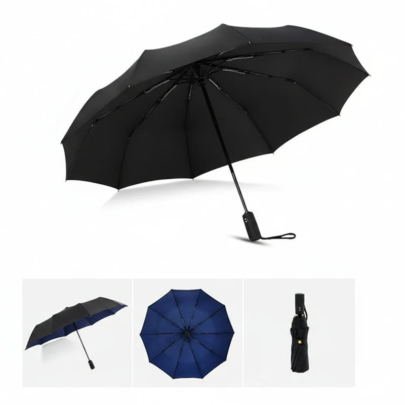 Stormparaplu – Versterkt frame, 110 cm doorsnede en automatische opening