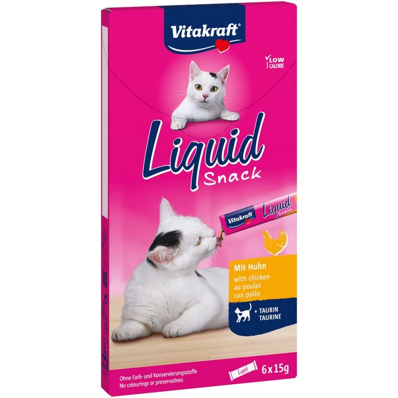 Vitakraft Cat Liquid Snack con Pollo + Taurina