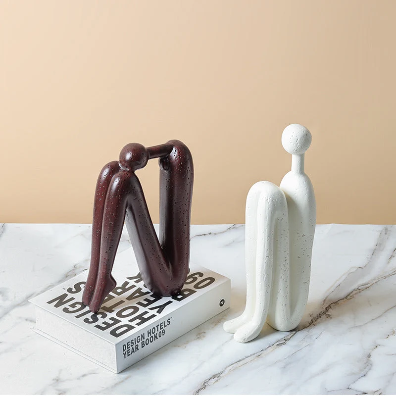 Boekensteunen sculpturaal – Zwaar porselein met antislip onderkant