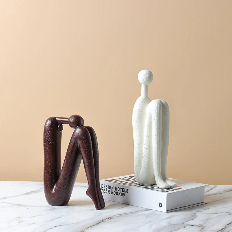 Boekensteunen sculpturaal – Zwaar porselein met antislip onderkant