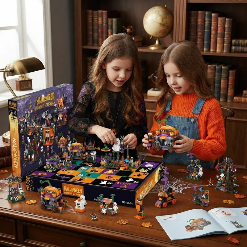 Bouwsteenkalender – 31 ministructuren achter 24 deurtjes met vijf minifiguren