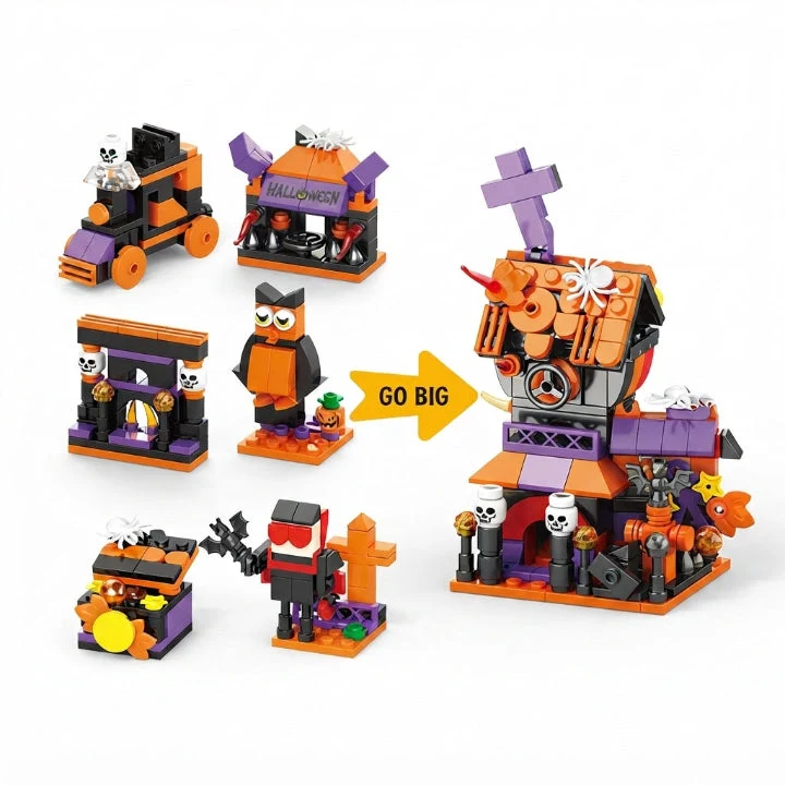 Bouwsteenkalender – 31 ministructuren achter 24 deurtjes met vijf minifiguren