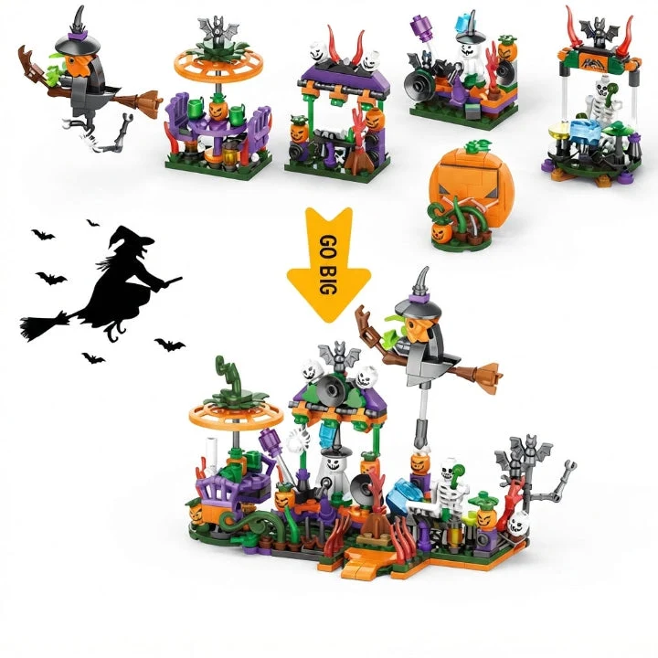 Bouwsteenkalender – 31 ministructuren achter 24 deurtjes met vijf minifiguren
