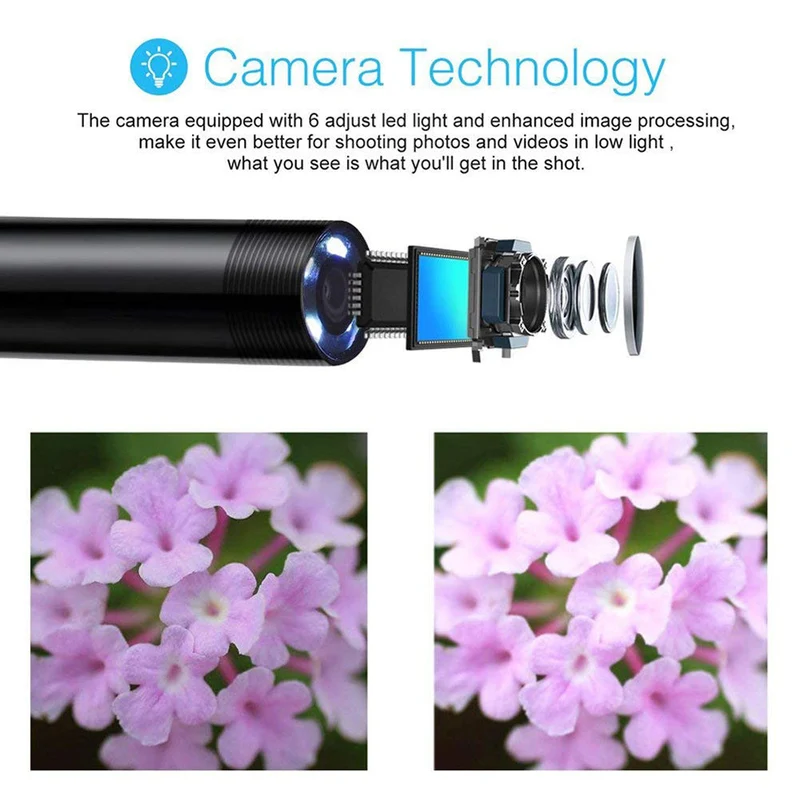 Endoscoopcamera – flexibele inspectiecamera met verlichting