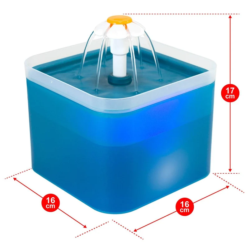 Fuente de agua con luz led