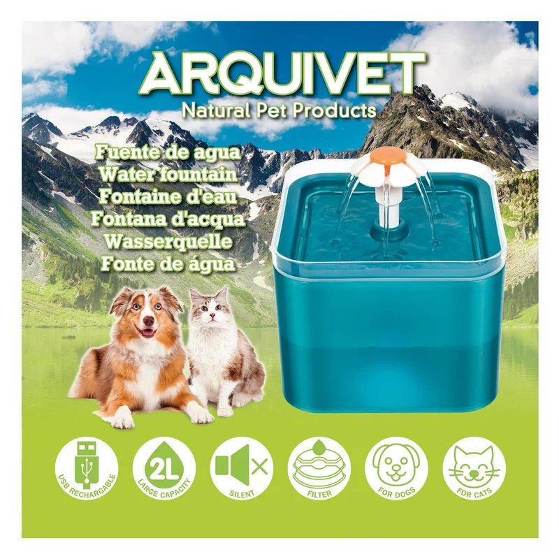 Fuente de agua con luz led