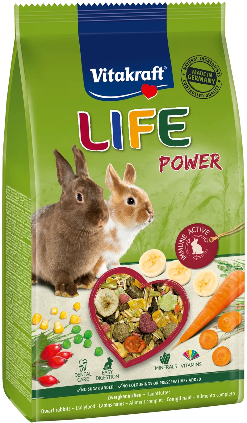 Vitakraft Life Power Alimento per Conigli Nani Conf. 600gr