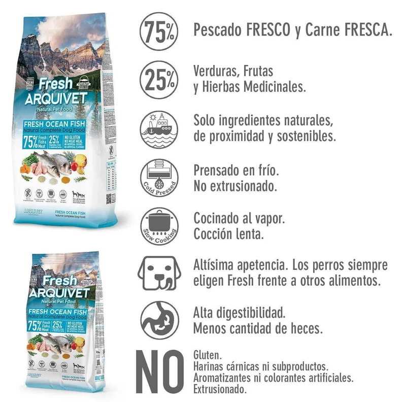 Alimento semihúmedo con Pescado fresco Oceánico - Fresh