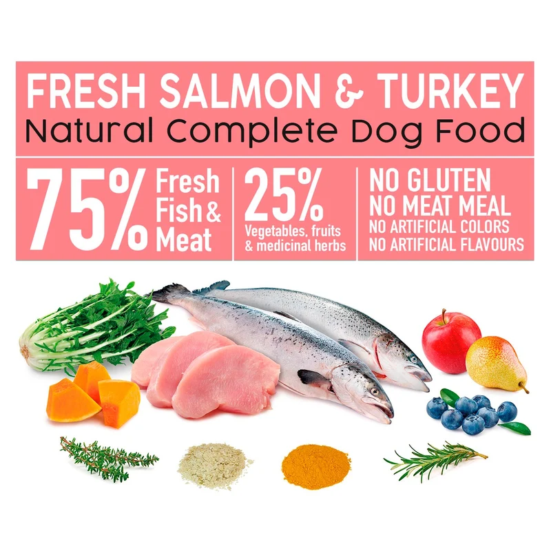 Alimento semihúmedo con Salmón y Pavo frescos - Fresh
