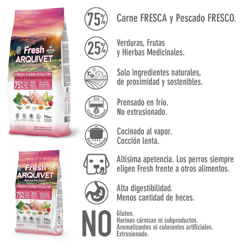 Alimento semihúmedo con Pollo de corral - Fresh