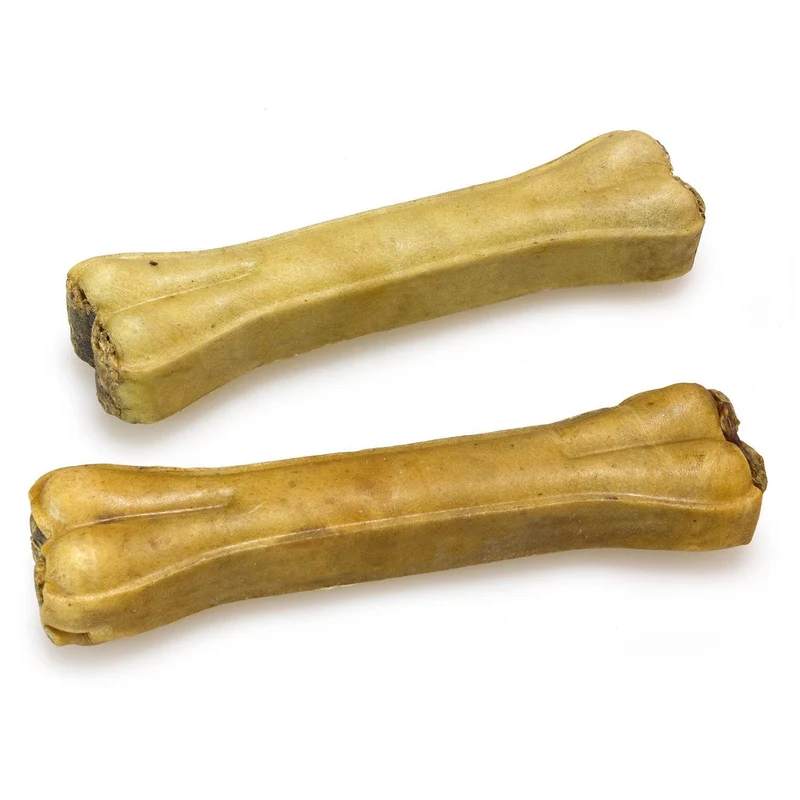 Hueso prensado piel de búfalo relleno con nervio de búfalo (retractilado)