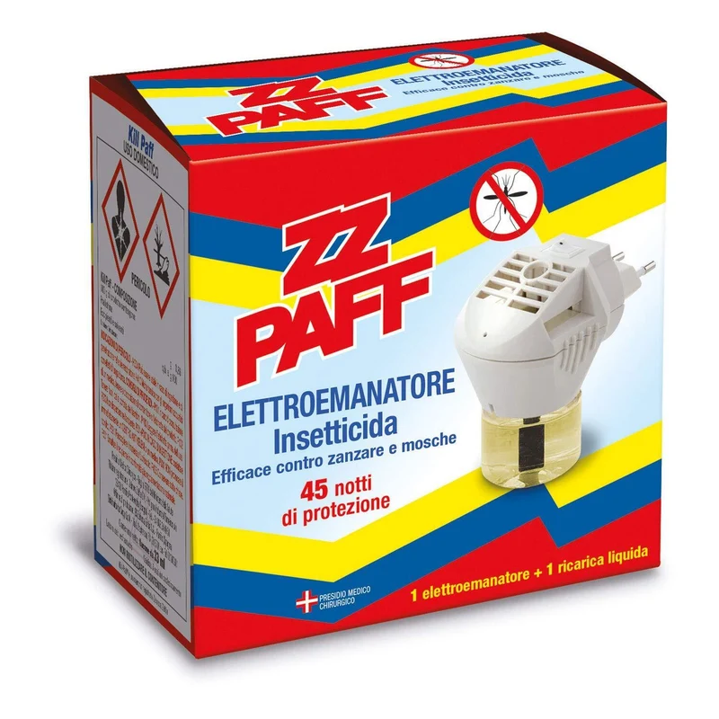 ZZ Paff ElettroEmanatore Insetticida + Ricarica Liquida 45 Notti