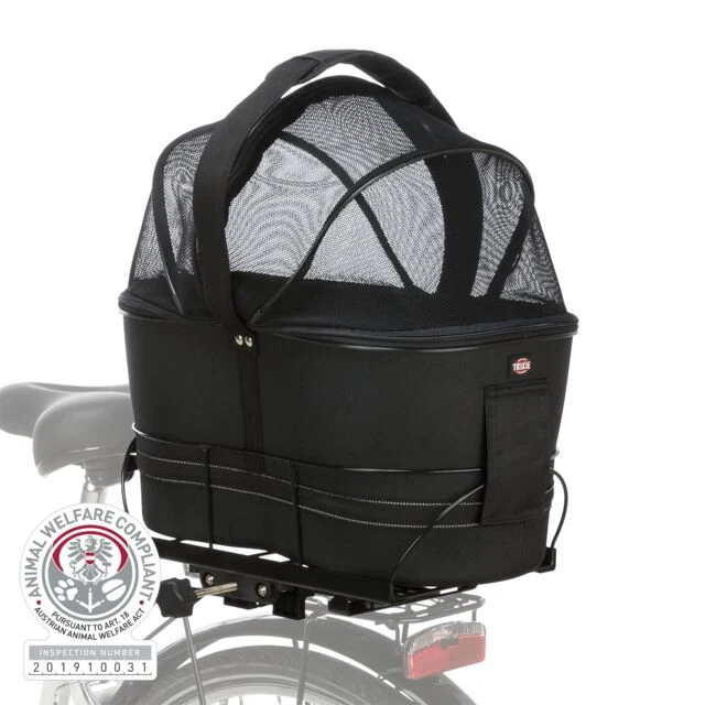 Cesto posteriore per cani per bicicletta