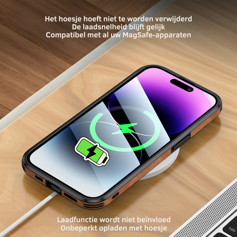 Luxvera – iPhone-hoes echt leer slank & schokbestendig – stijlvol design