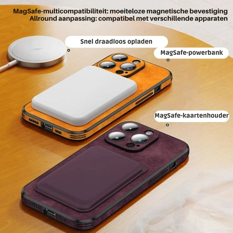 Luxvera – iPhone-hoes echt leer slank & schokbestendig – stijlvol design