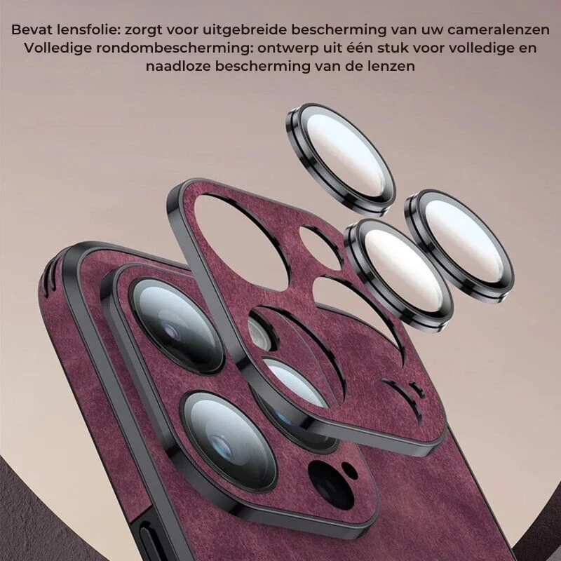 Luxvera – iPhone-hoes echt leer slank & schokbestendig – stijlvol design