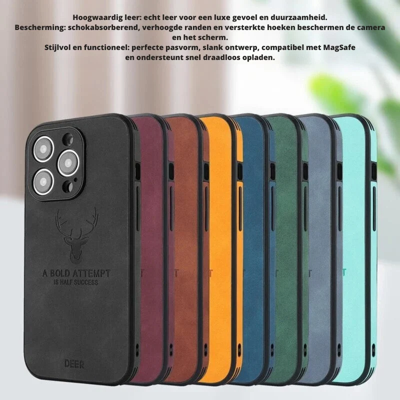 Luxvera – iPhone-hoes echt leer slank & schokbestendig – stijlvol design