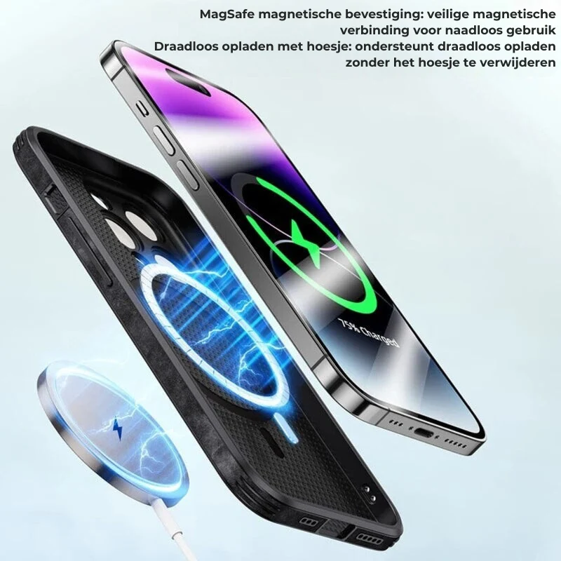 Luxvera – iPhone-hoes echt leer slank & schokbestendig – stijlvol design