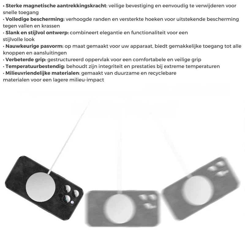 Luxvera – iPhone-hoes echt leer slank & schokbestendig – stijlvol design