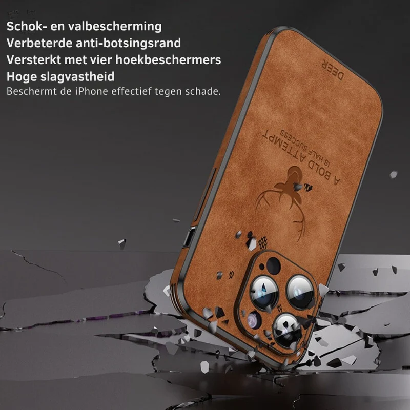 Luxvera – iPhone-hoes echt leer slank & schokbestendig – stijlvol design