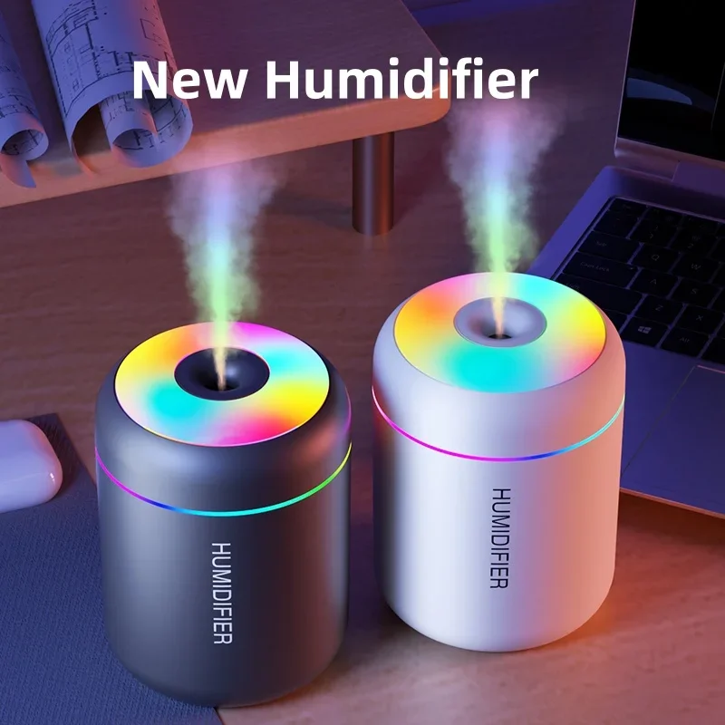 Mini luchtbevochtiger 180 ml – USB, geurfunctie en sfeerlicht